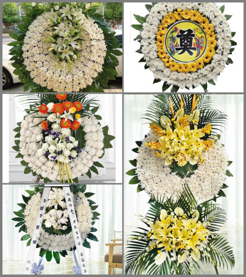 山东莱芜钢城区辛庄镇下陈村花圈速递
